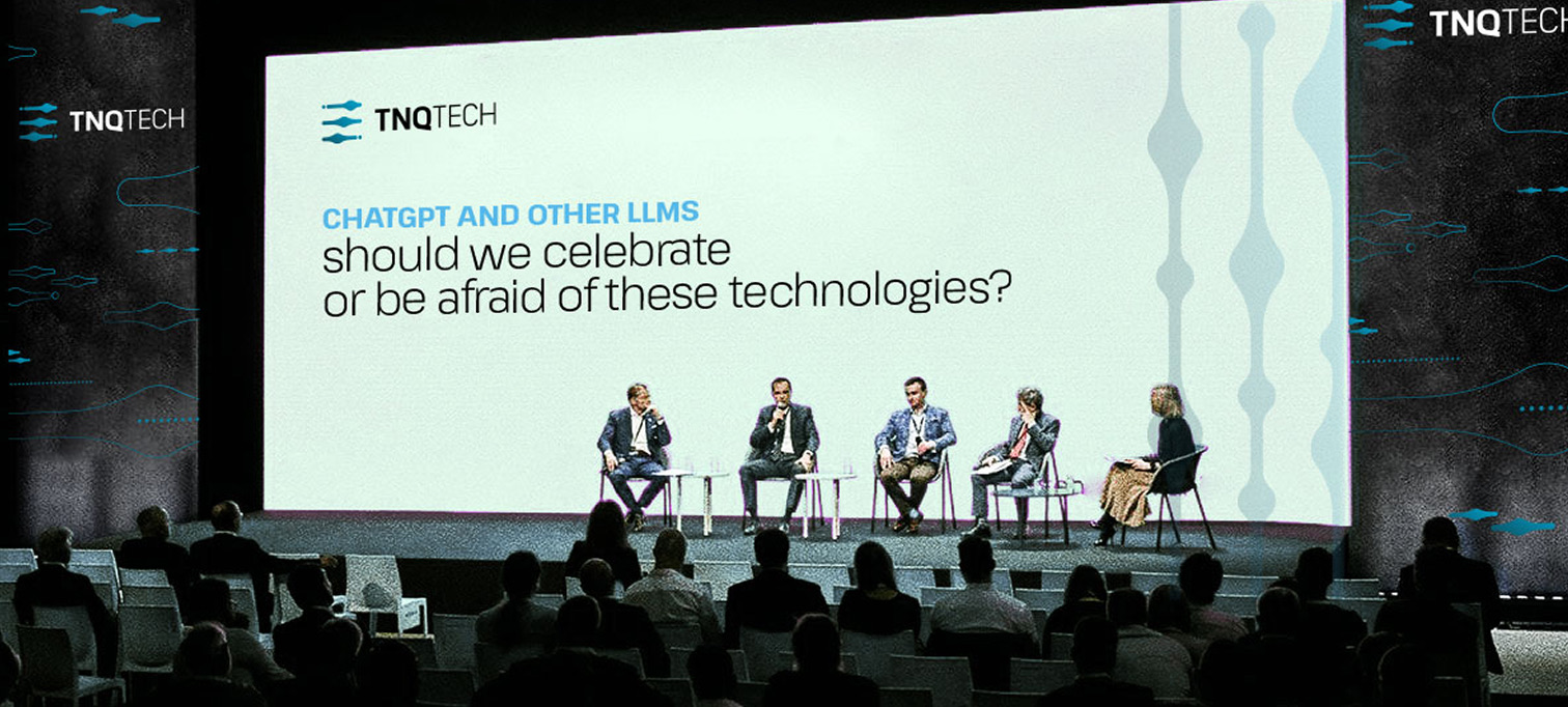 TNQ Tech brand at an event